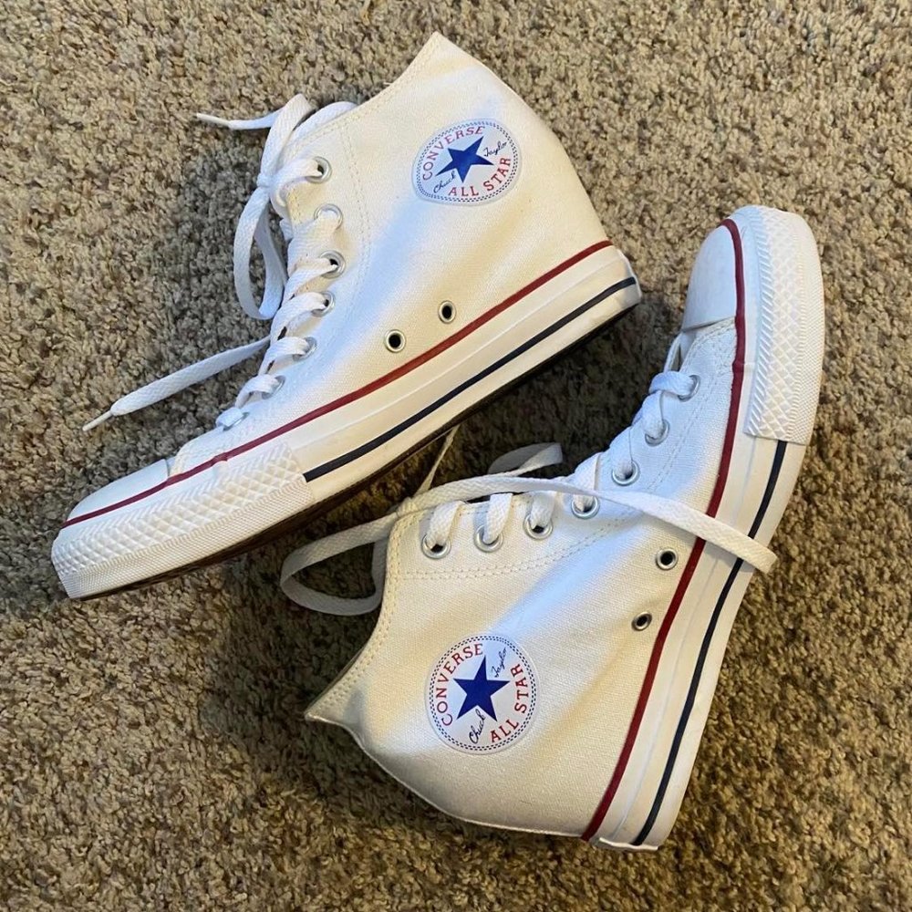 Converse Lux White Hidden Wedge Sneaker Size 9.5
